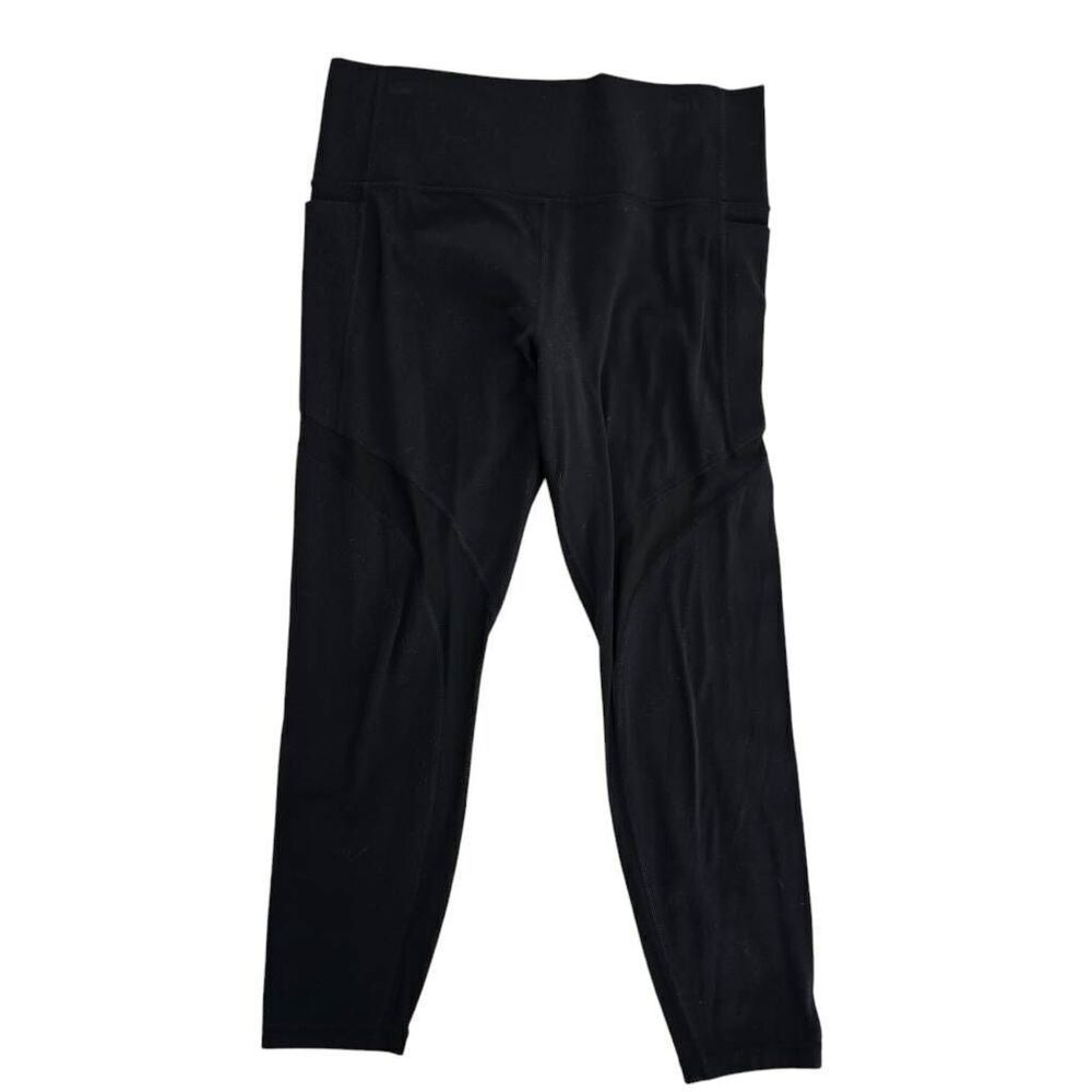 Athleta Salutation Mesh 7/8 Tight Ankle Legging Womens Large Black